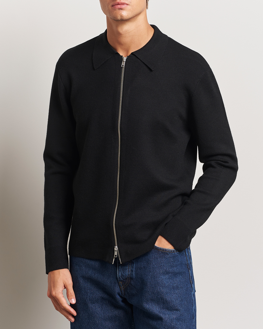 Heren |  | NN07 | Harald Cotton/Modal Full Zip Black