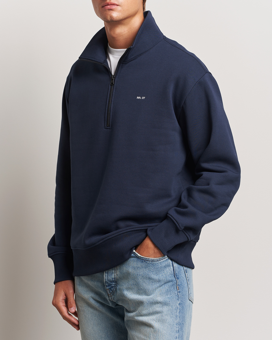 Heren |  | NN07 | Briggs Half Zip Sweatshirt Navy Blue