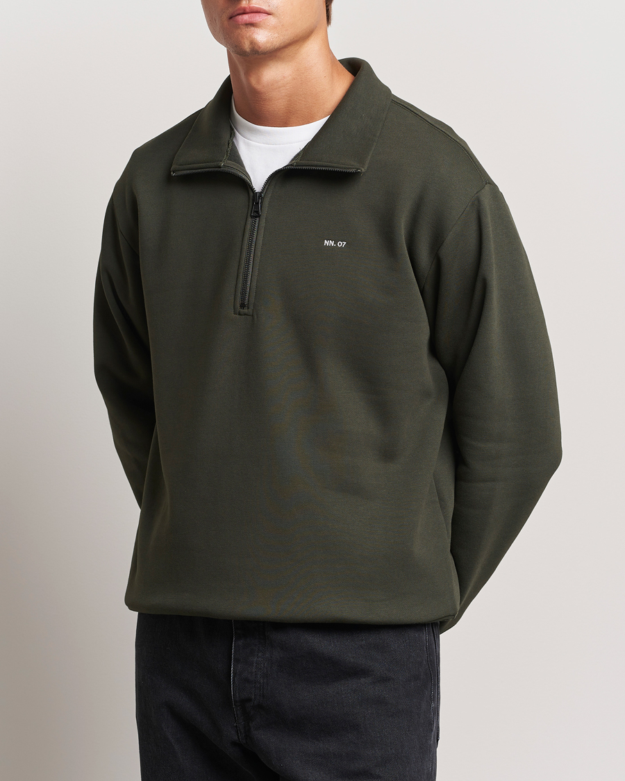 Heren |  | NN07 | Briggs Half Zip Sweatshirt Dark Army