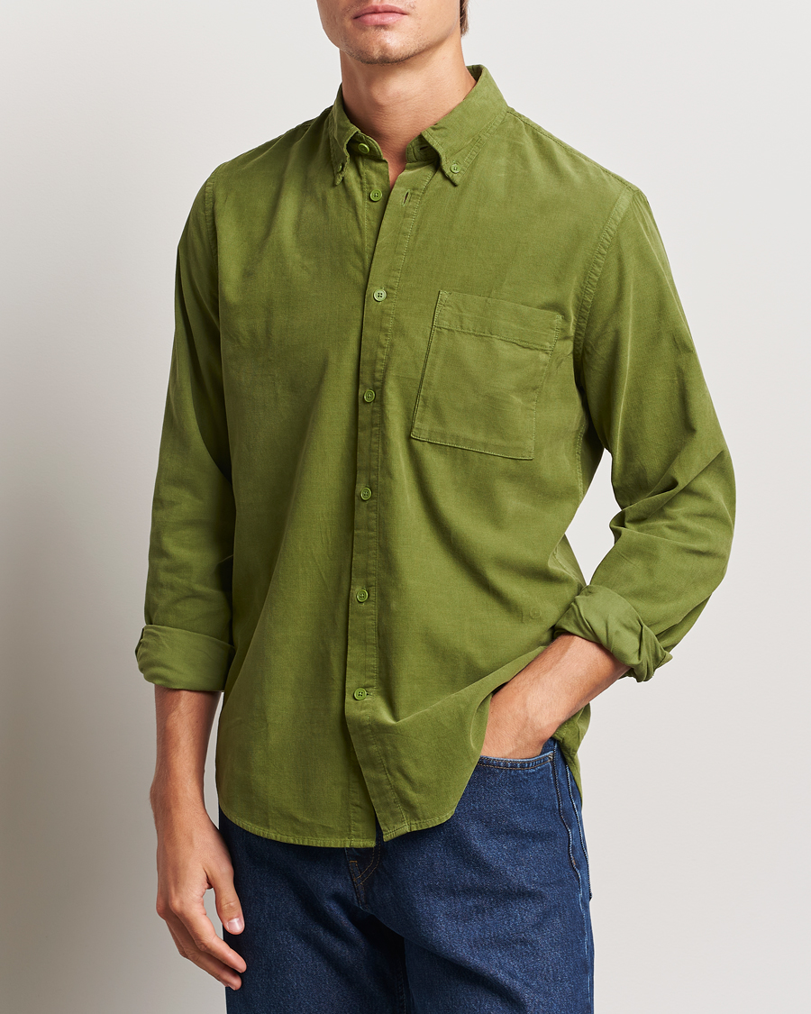 Heren |  | NN07 | Arne Baby Cord Shirt Cedar Green