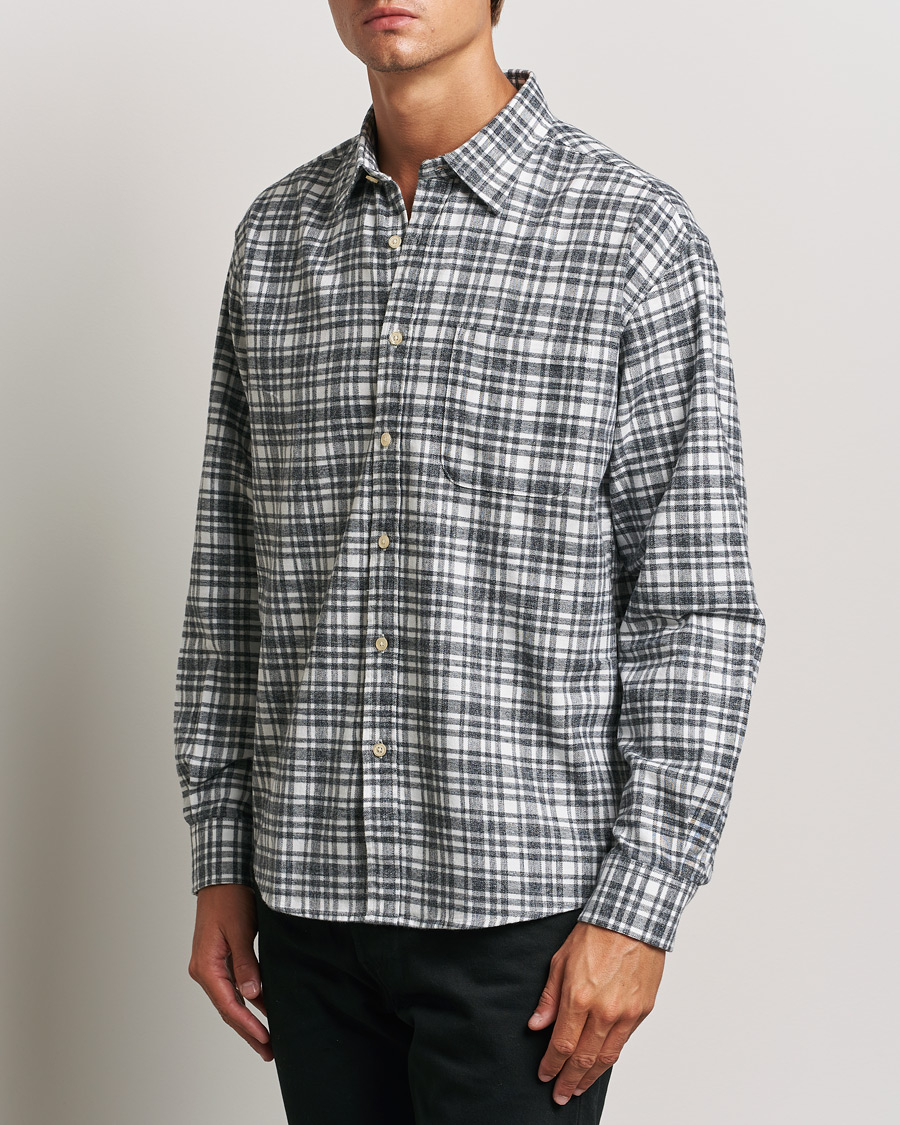 Heren |  | NN07 | Deon Flannel Shirt Grey/White