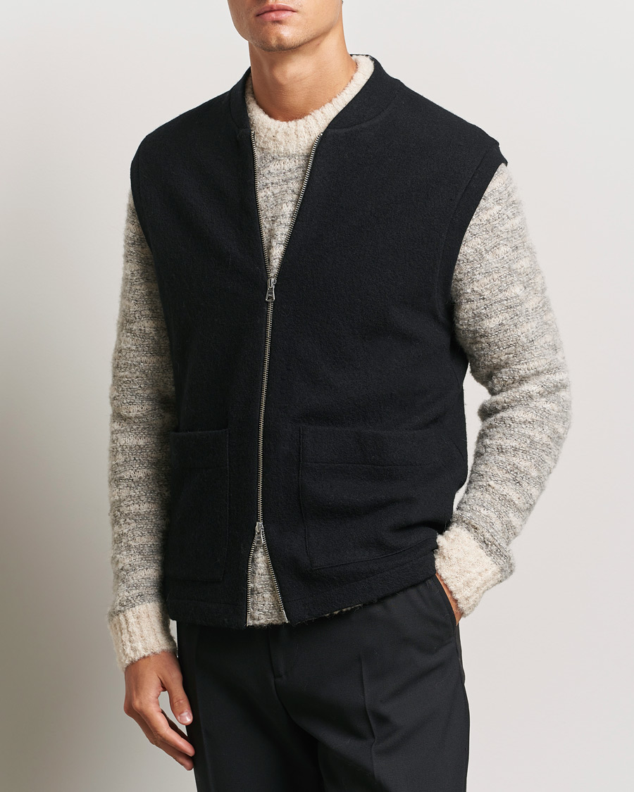 Heren |  | NN07 | Boiled Wool Vest Black