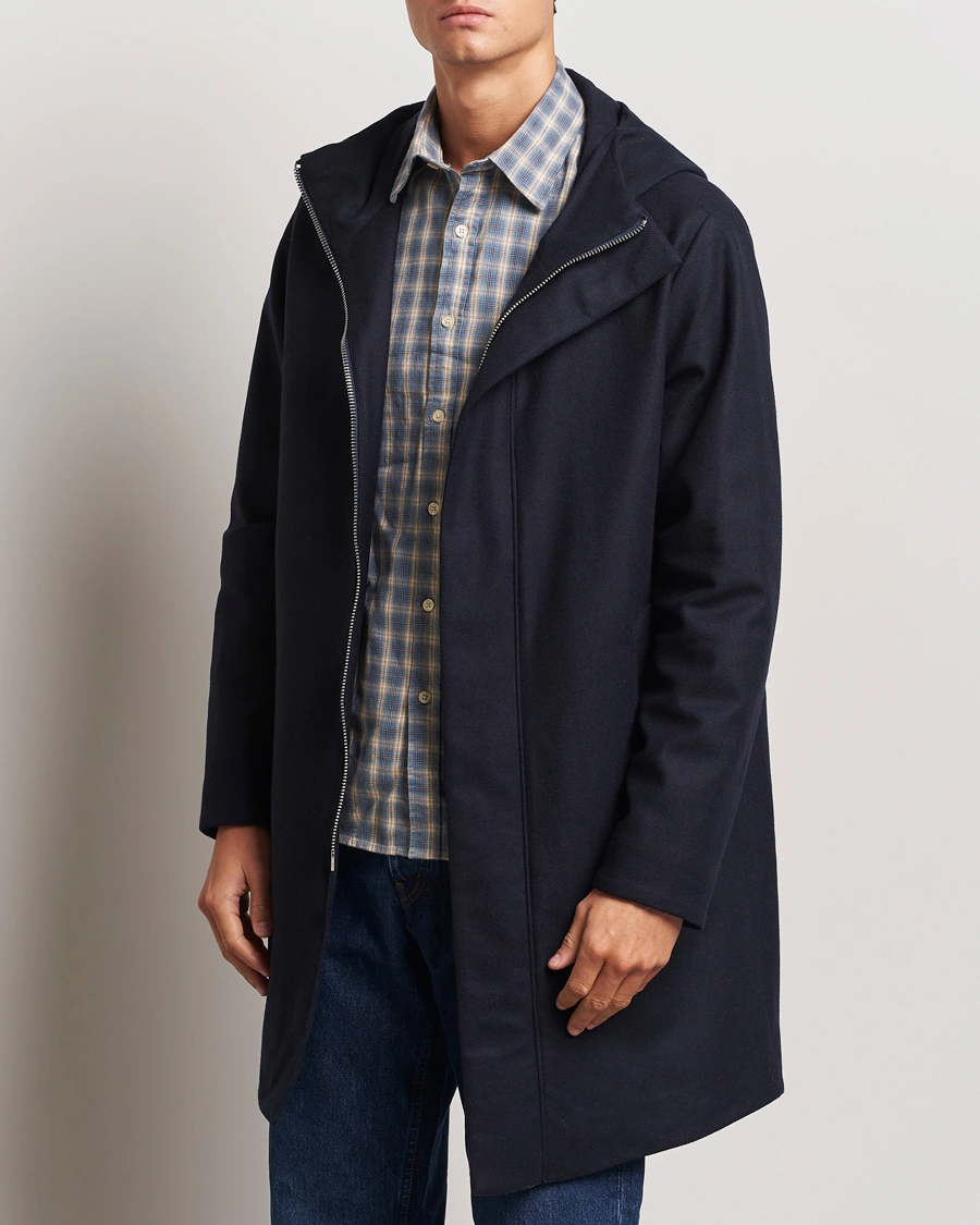 Heren |  | NN07 | Knox Hooded Coat Navy Blue