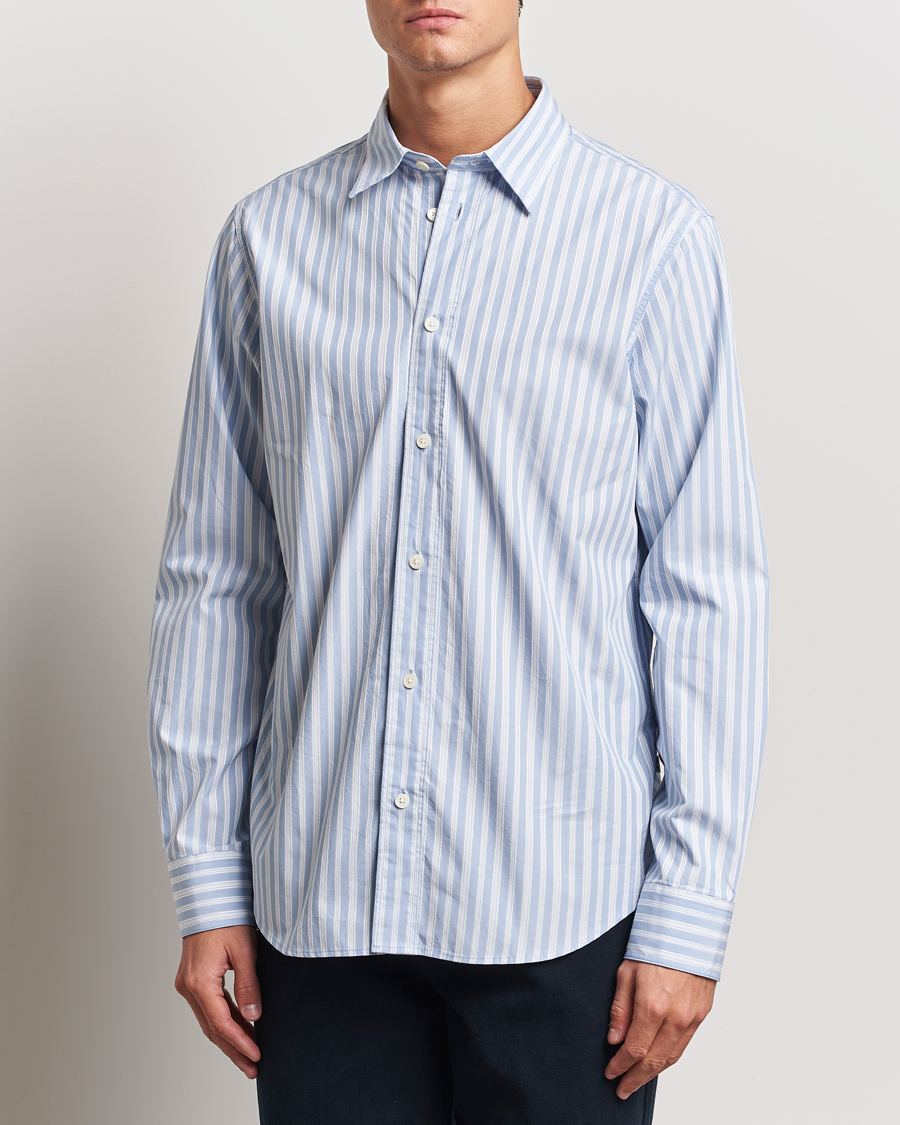 Heren |  | NN07 | Colby Poplin Striped Shirt Blue/White