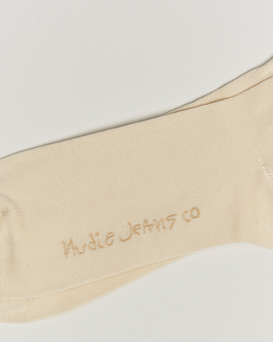 Heren |  | Nudie Jeans | Amundsson Tennis Socks Off White/Black