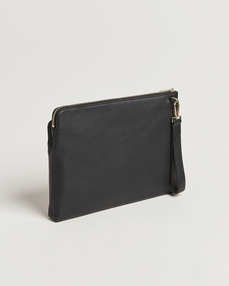 Heren |  | Paul Smith | Leather Stripe Document Case Black