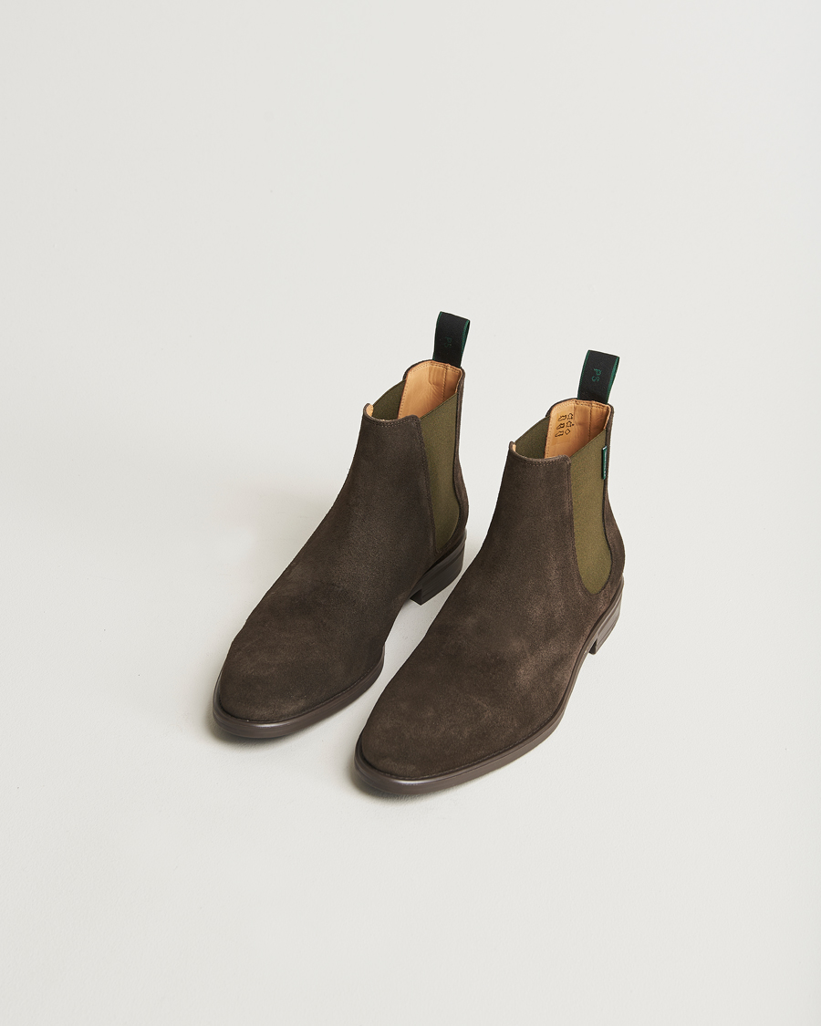 Heren |  | PS Paul Smith | Cedric Suede Chelsea Boot Dark Brown