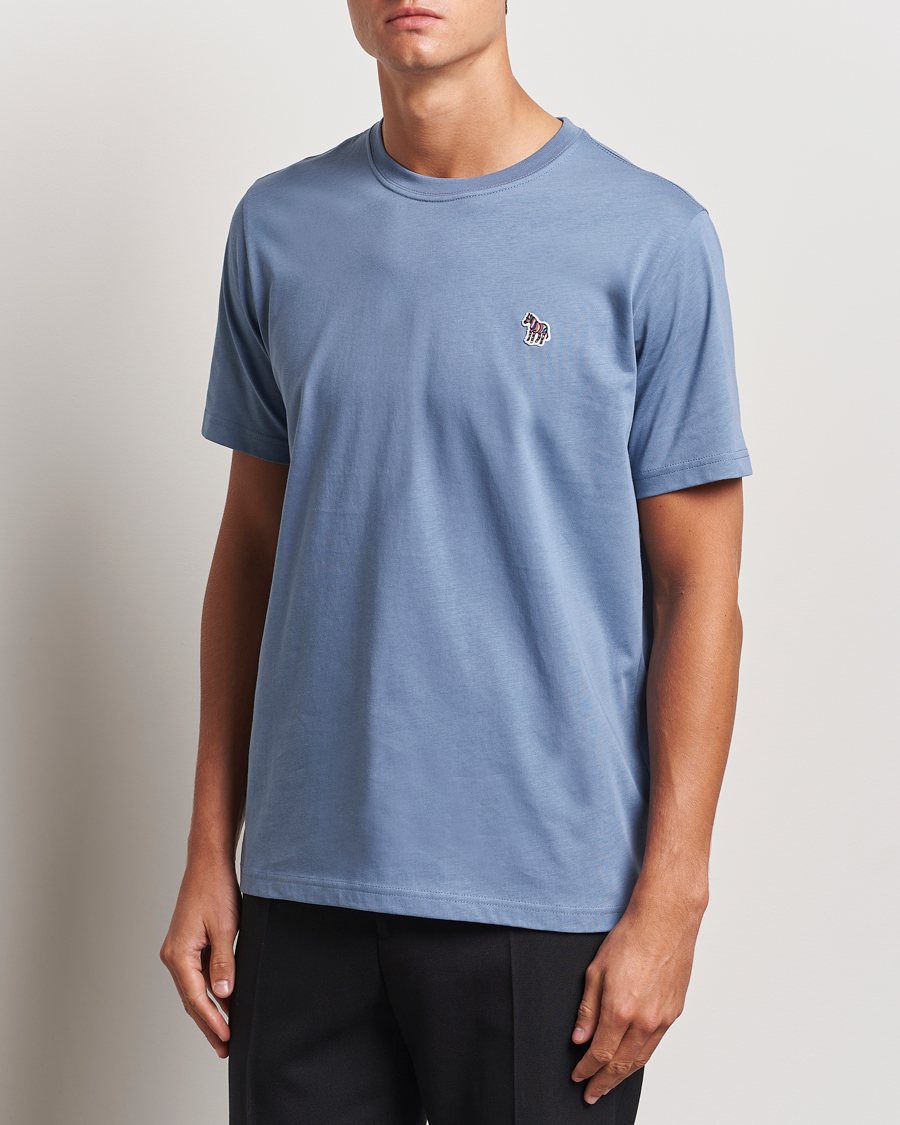 Heren |  | PS Paul Smith | Organic Cotton Zebra T-Shirt Blue