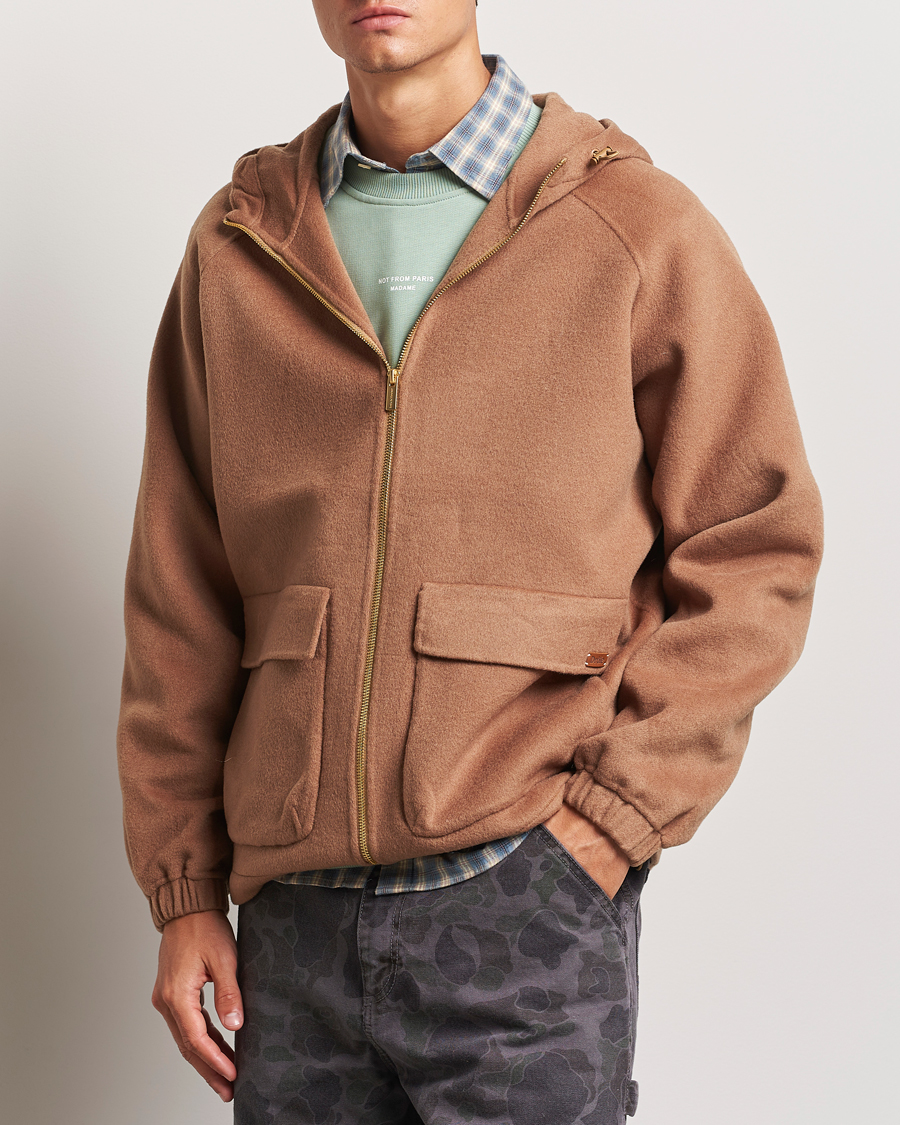 Heren |  | Drôle de Monsieur | La Veste Capuche Wool Camel