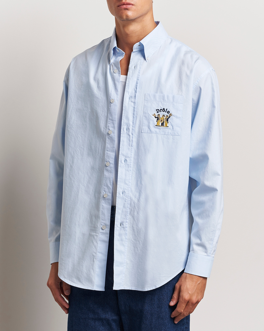 Heren | Casual overhemden | Drôle de Monsieur | Oxford Shirt Light Blue