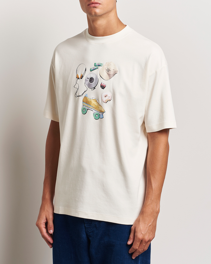 Heren |  | Drôle de Monsieur | Balade Printed T-Shirt Cream