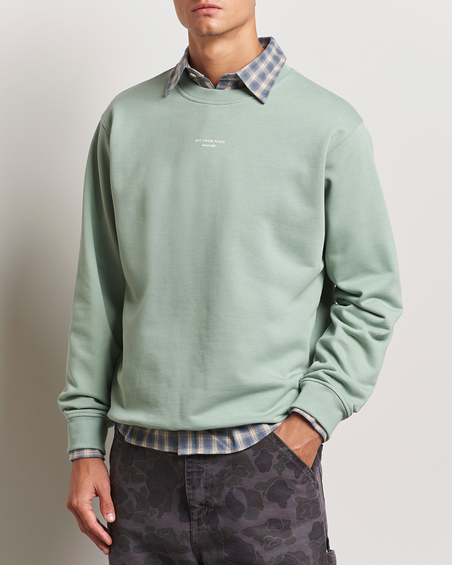 Heren |  | Drôle de Monsieur | Classic Slogan Sweatshirt Water Green