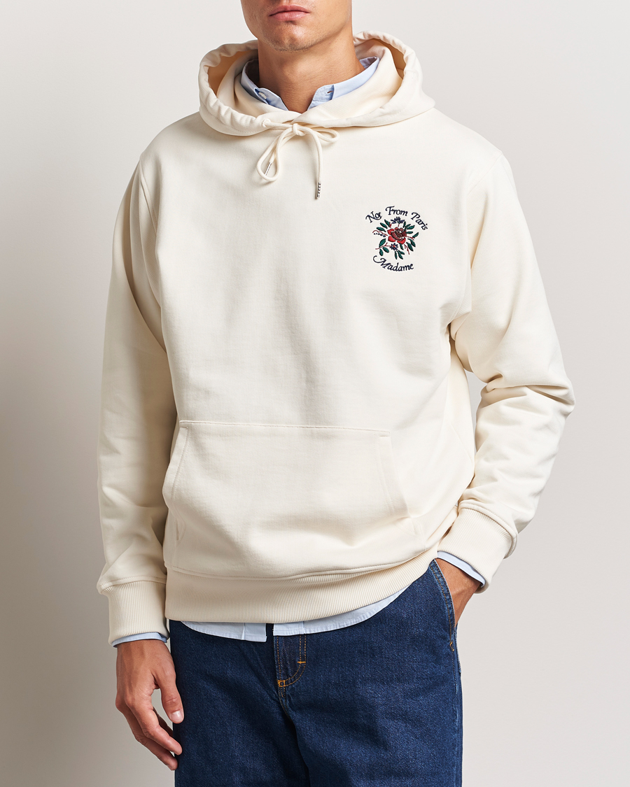 Heren |  | Drôle de Monsieur | Flower Slogan Hoodie Cream