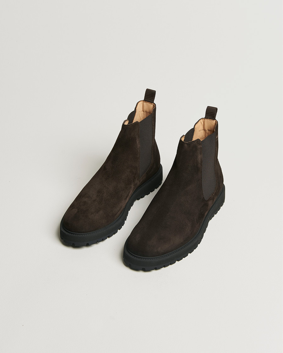 Heren |  | CQP | Crest Suede Chelsea Boot Dark Brown