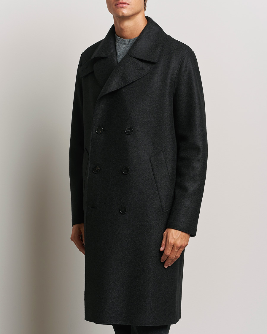 Heren | Kleding | Harris Wharf London | Pressed Wool Long Peacoat Black