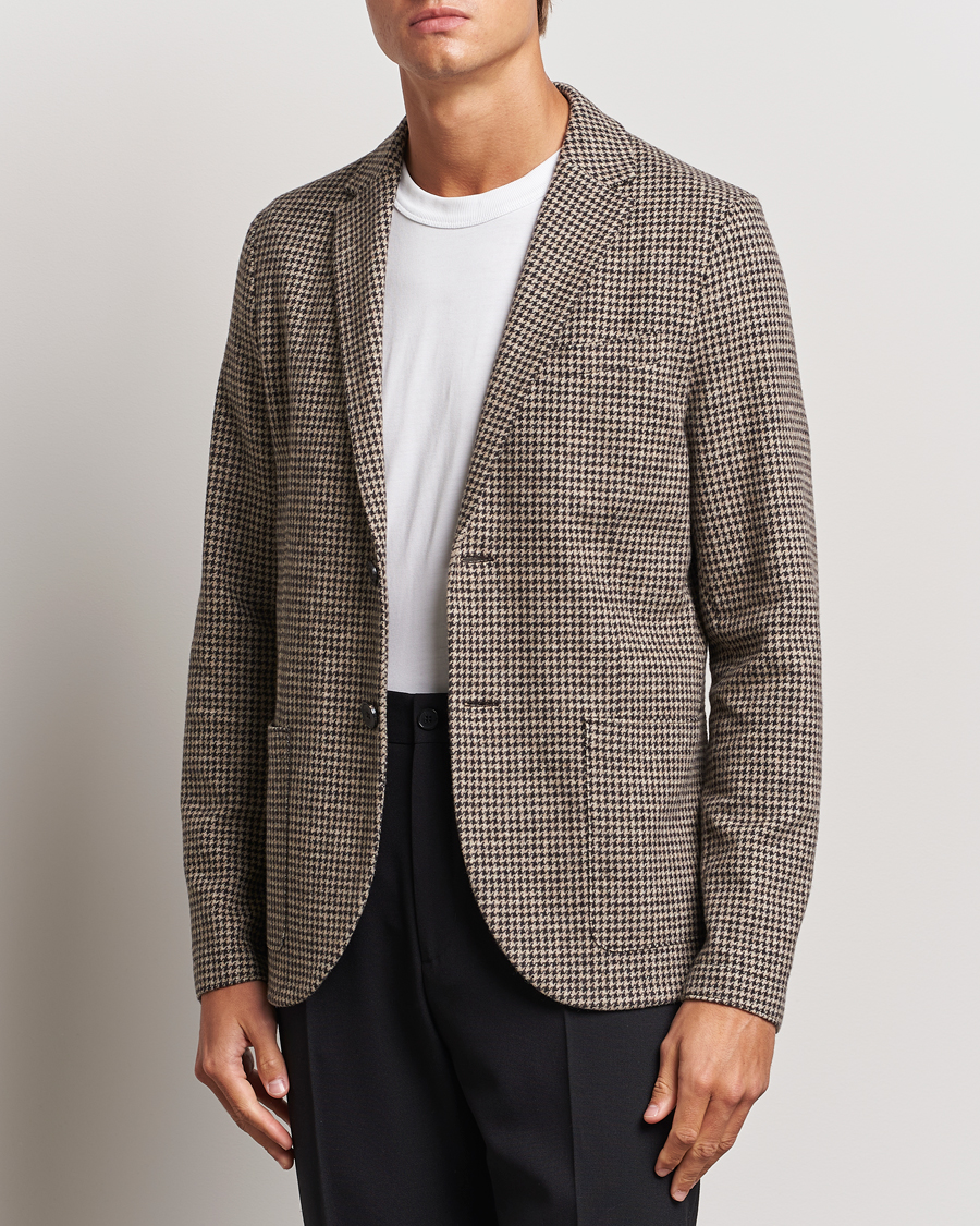 Heren | Kleding | Harris Wharf London | Two Button Houndstooth Blazer Beige