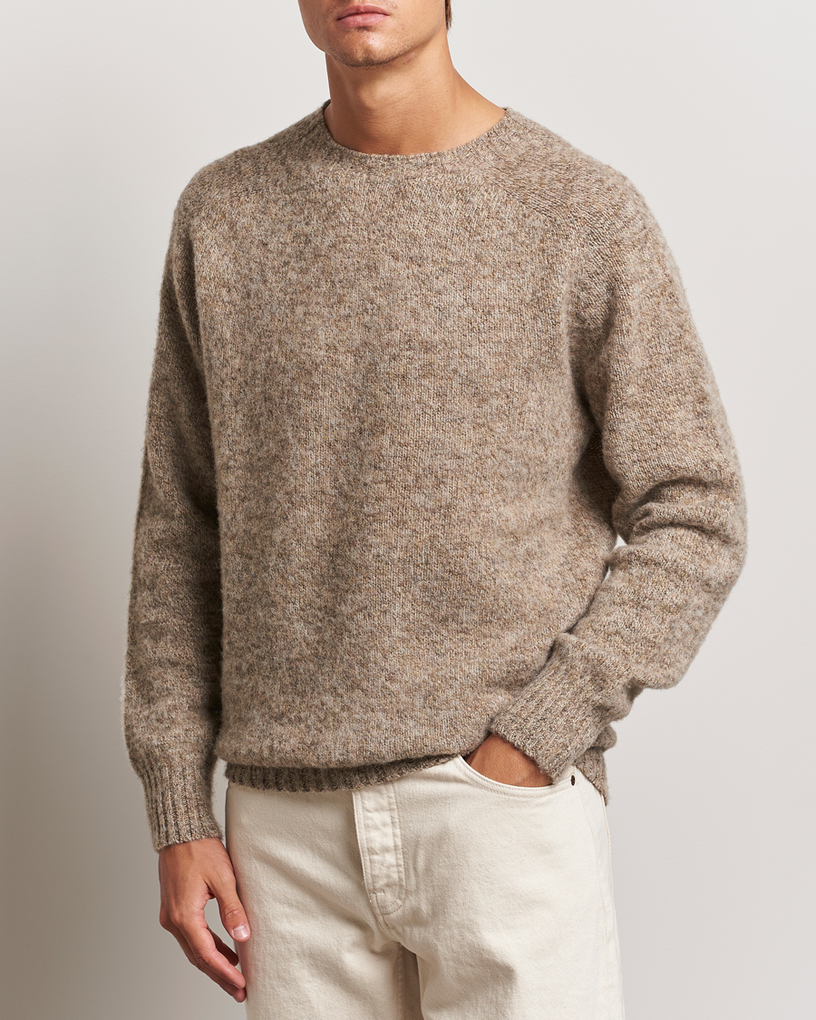 Heren |  | Howlin\' | Brushed Wool Sweater Mixed Shrooms