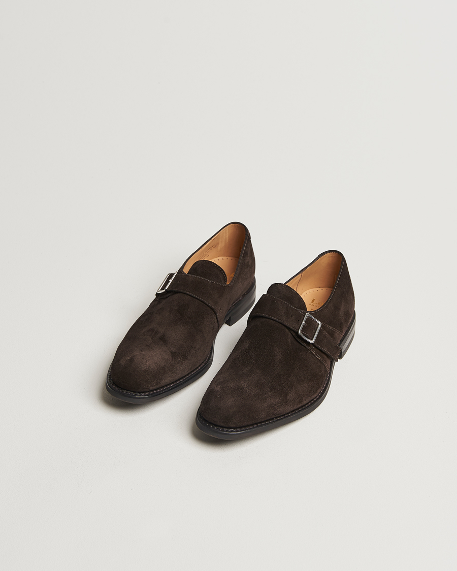 Heren |  | Loake 1880 | 357 Suede Single Monk Dark Brown