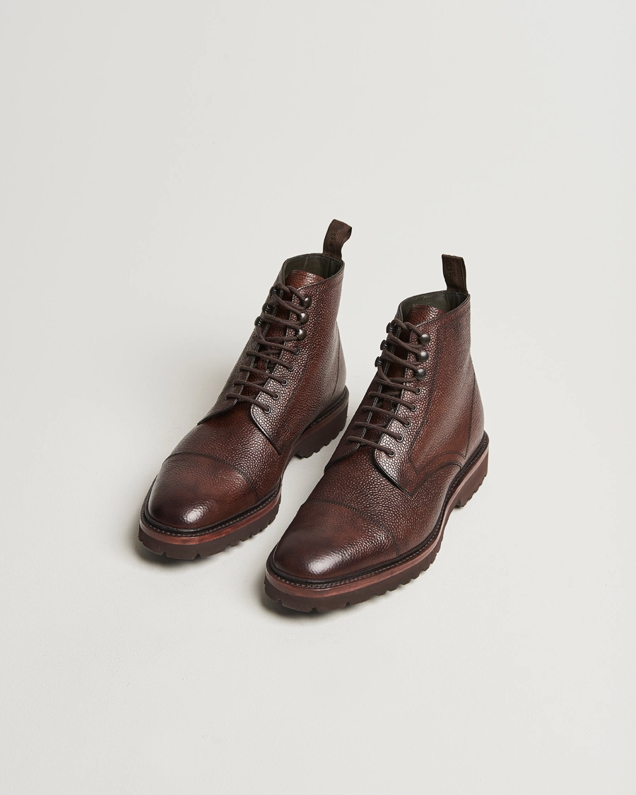 Heren |  | Loake 1880 | Aquarius Grained Lightweight Boot Dark Brown