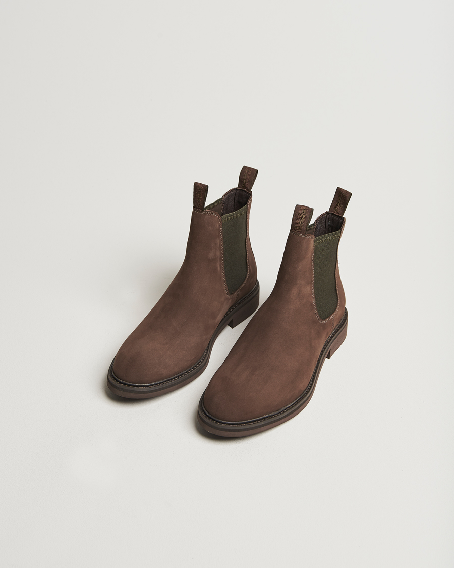 Heren |  | Loake 1880 | Ducksworth Waterproof Chelsea Boot Brown Nubuck