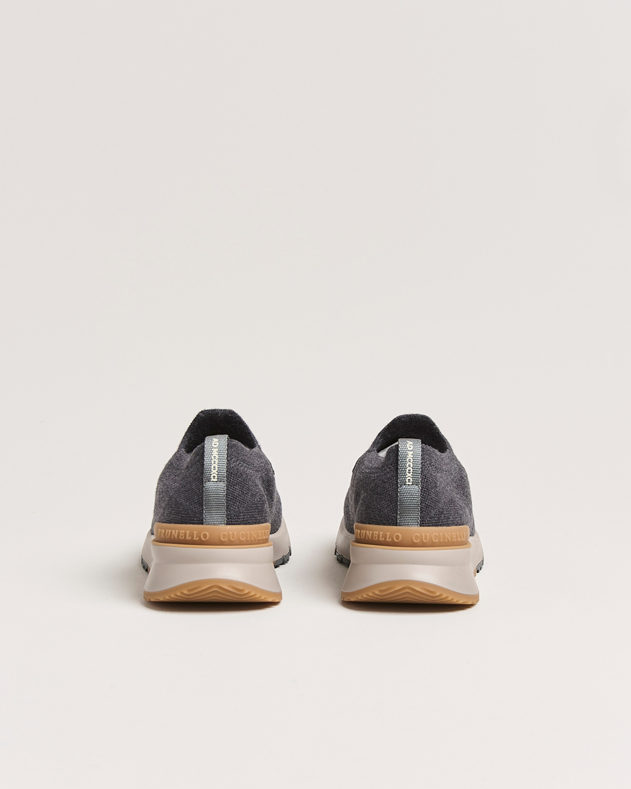 Heren | Luxury Classics | Brunello Cucinelli | Flannel Running Sneakers Antracite