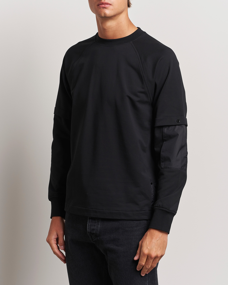 Heren |  | C.P. Company | Metropolis Fleece Cotton Pertex Crew Neck Black