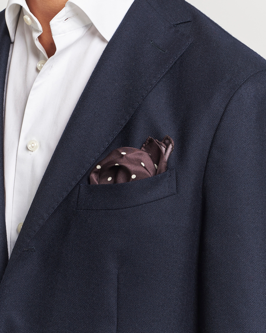 Heren |  | Morris | Dot Pocket Square Brown