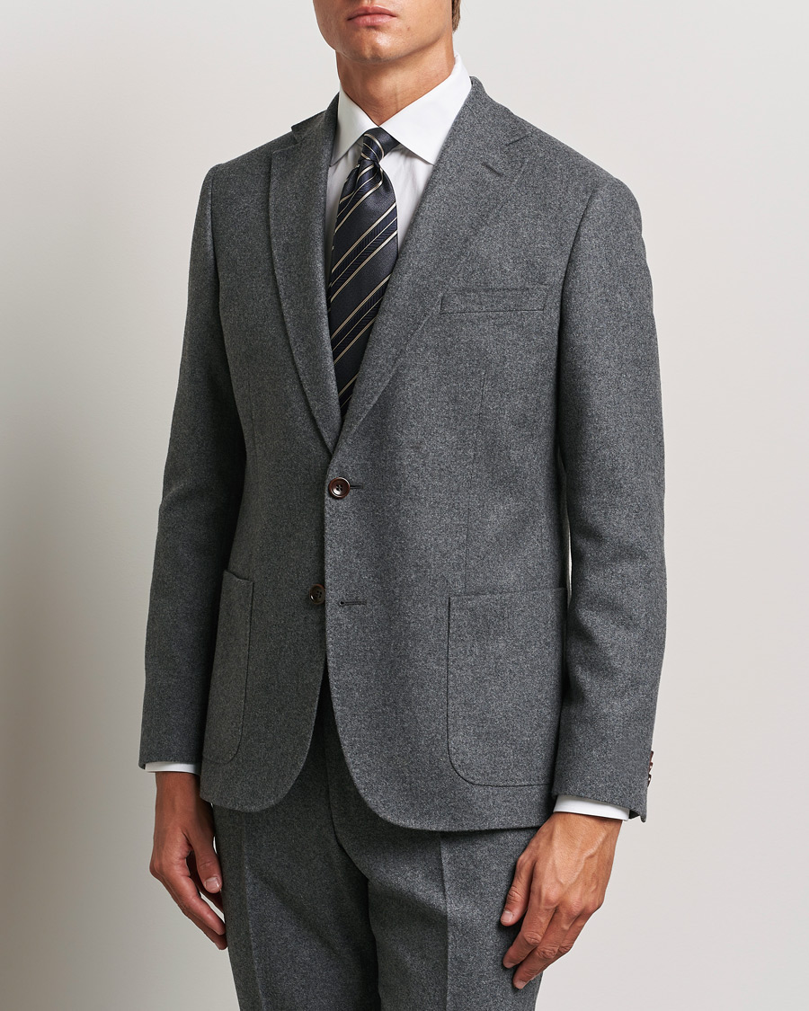 Heren |  | Morris | Flannel Wool Blazer Grey