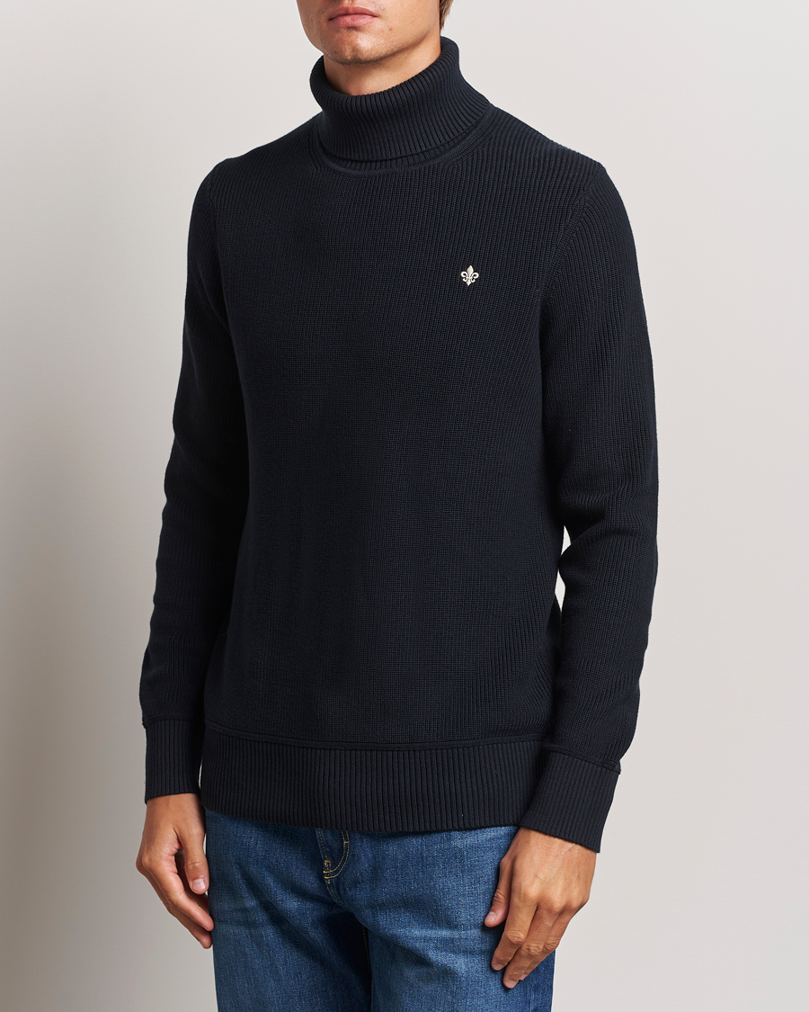 Heren | Business & Beyond - Casual | Morris | Bernard Cotton Rollneck Blue