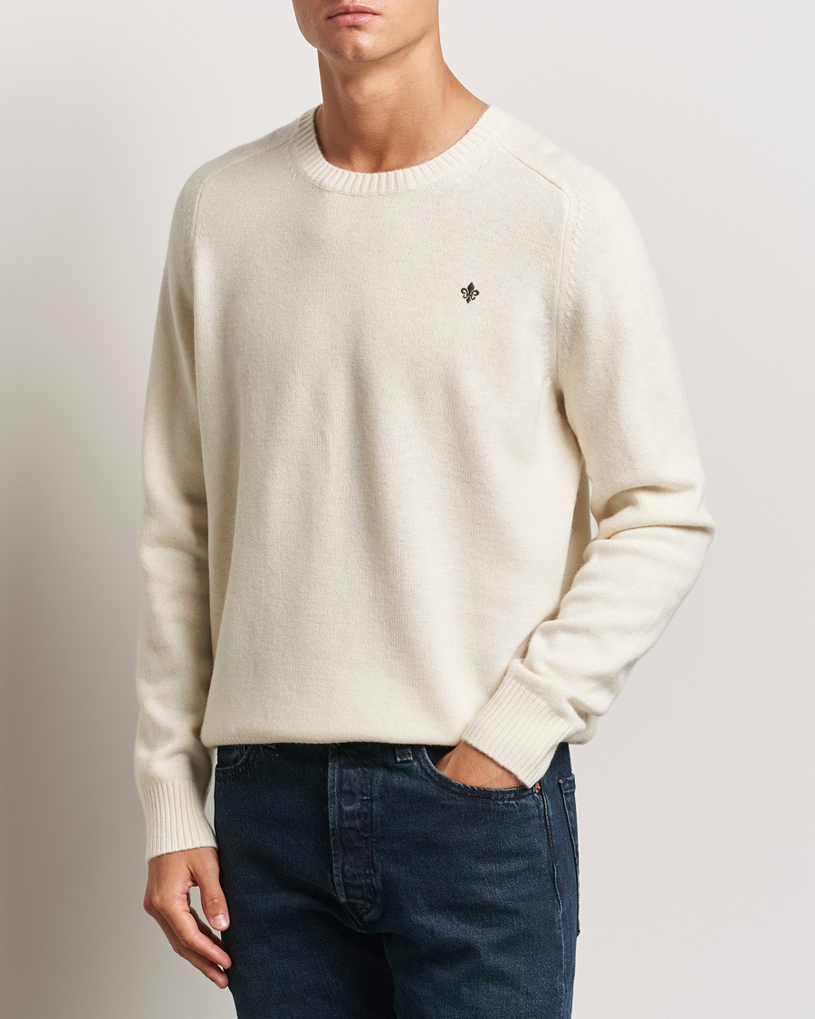 Heren |  | Morris | Hertford Merino Crew Neck Off White