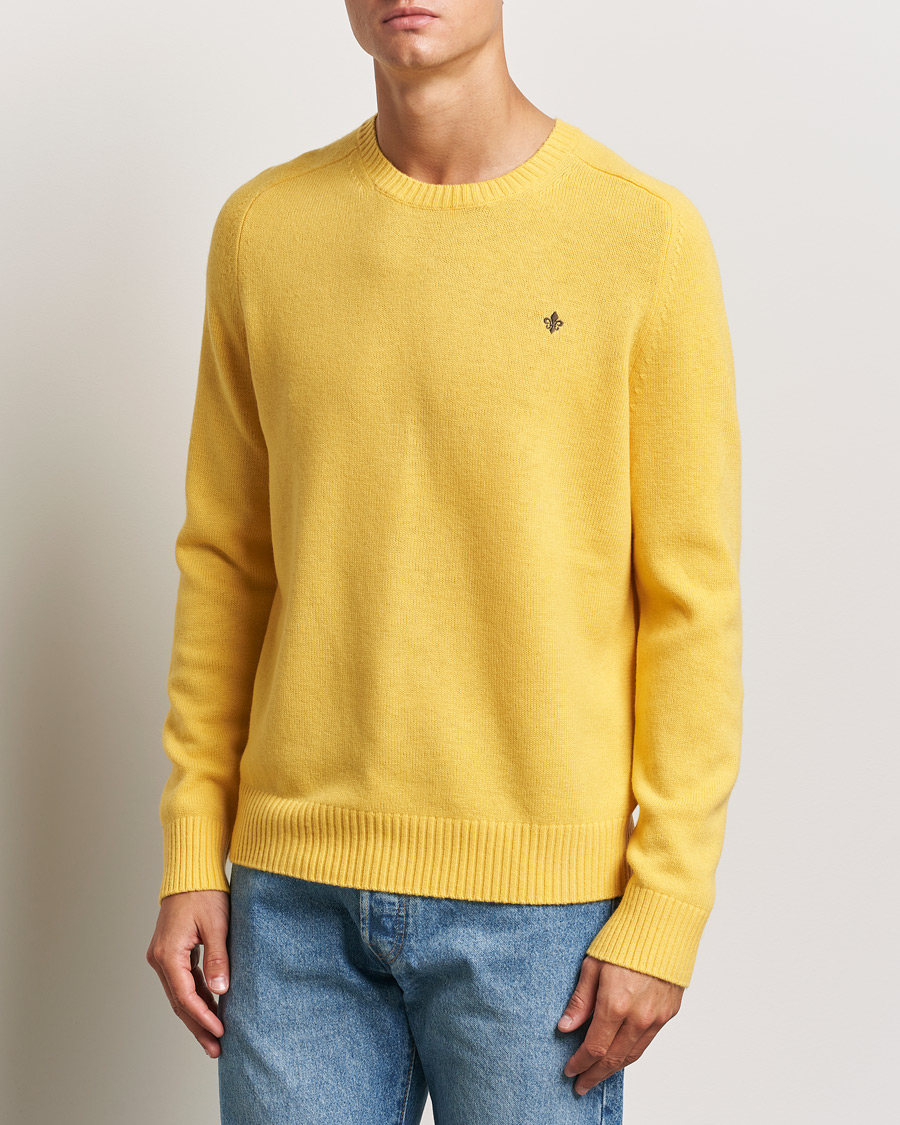 Heren |  | Morris | Hertford Merino Crew Neck Yellow