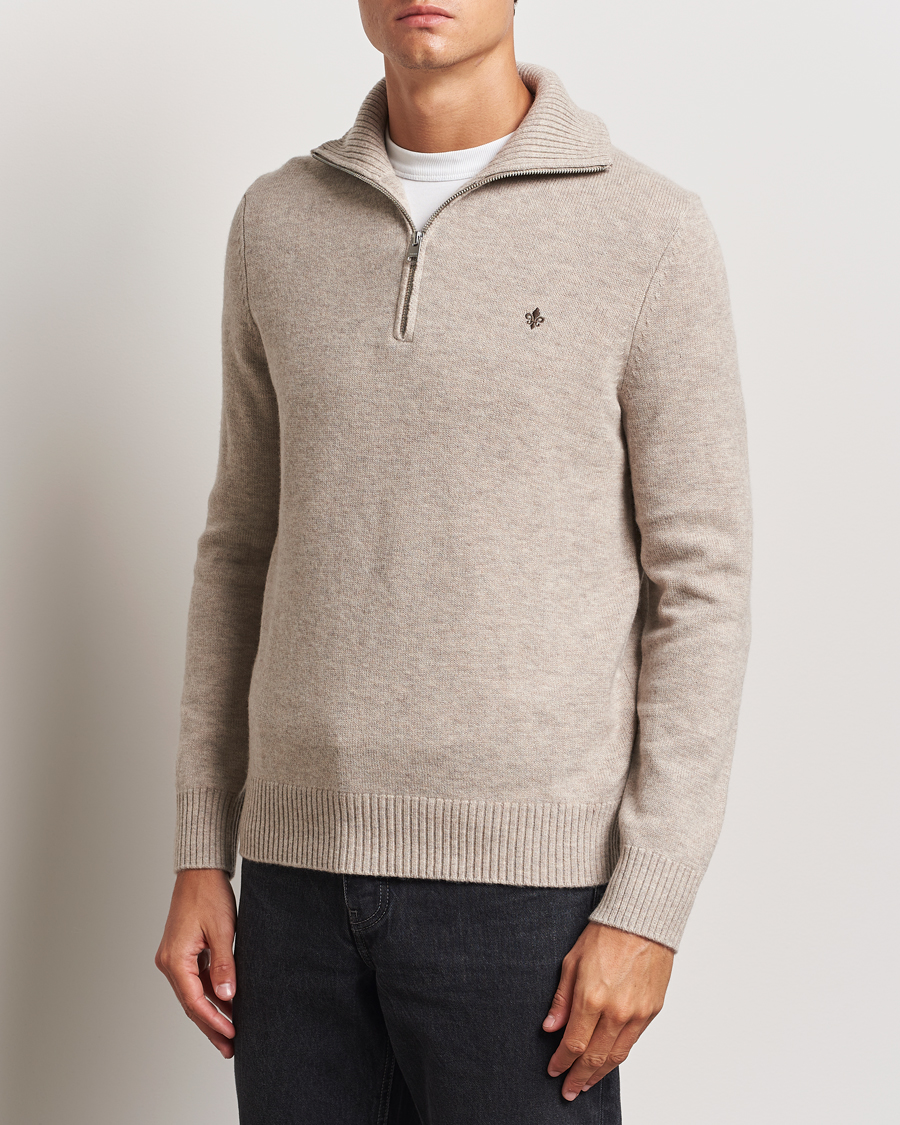 Heren |  | Morris | Hertford Merino Half Zip Khaki