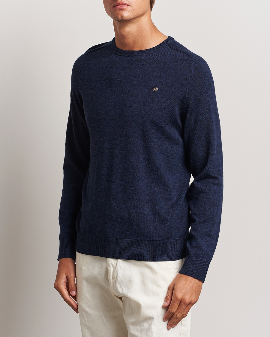 Heren |  | Morris | Merino O-neck Blue