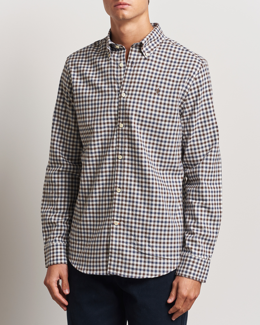 Heren |  | Morris | Watts Check Flannel Shirt Brown