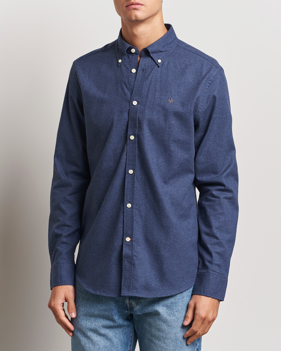 Heren |  | Morris | Watts Flannel Shirt Navy