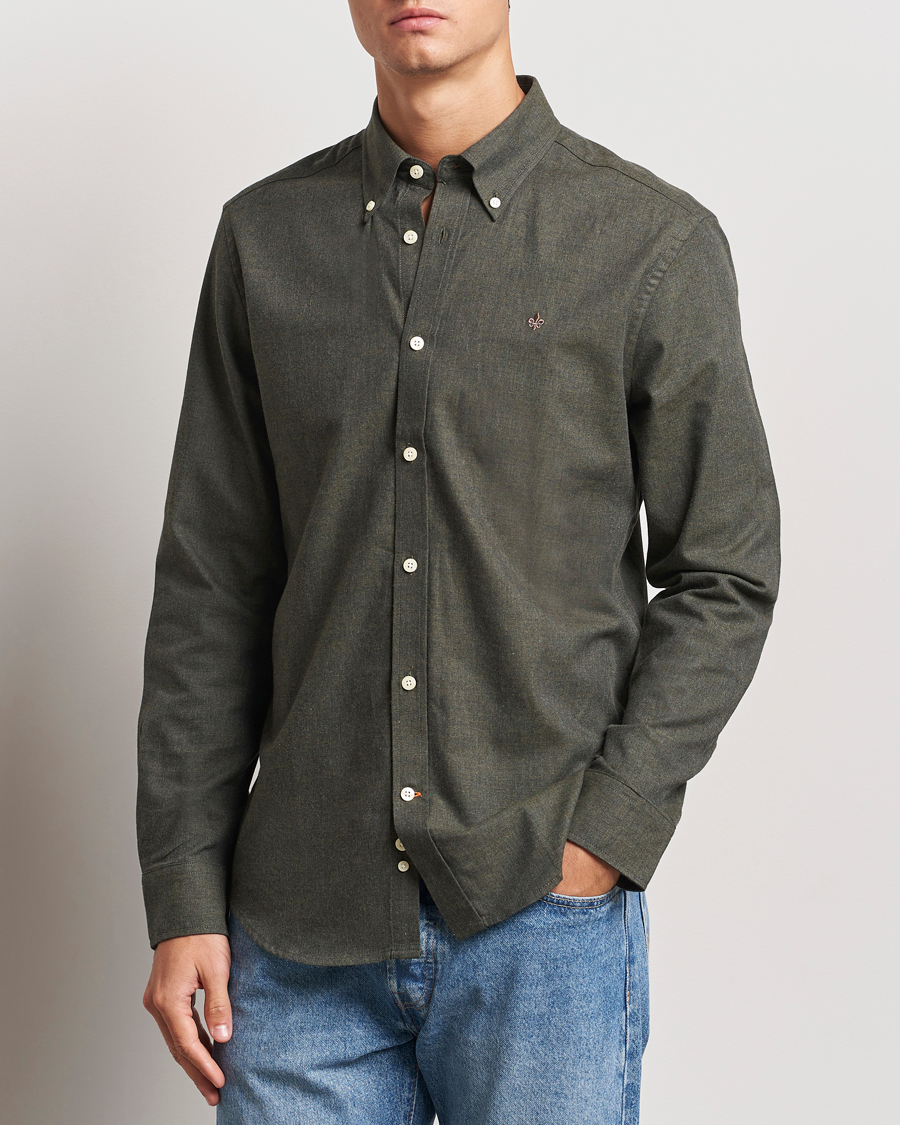 Heren |  | Morris | Watts Flannel Shirt Olive