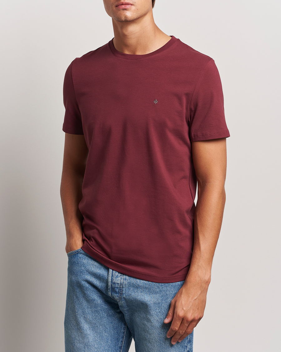 Heren |  | Morris | James Crew Neck Tee Wine Red