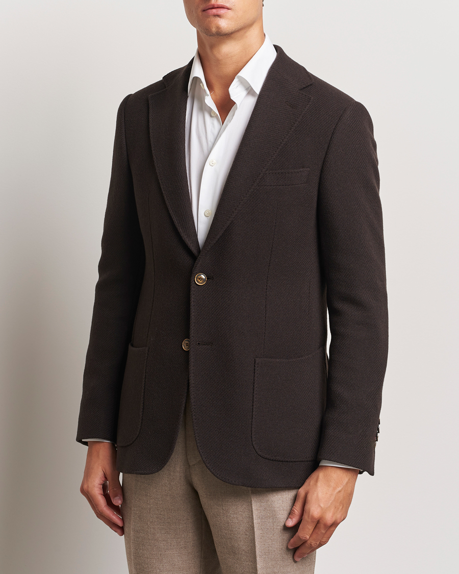 Heren | Blazers | Morris Heritage | Soft Lambswool Blazer Brown