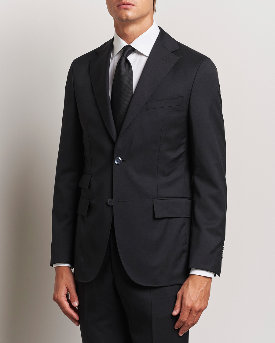 Heren | Blazers | Morris Heritage | Prestige Wool Suit Blazer Black