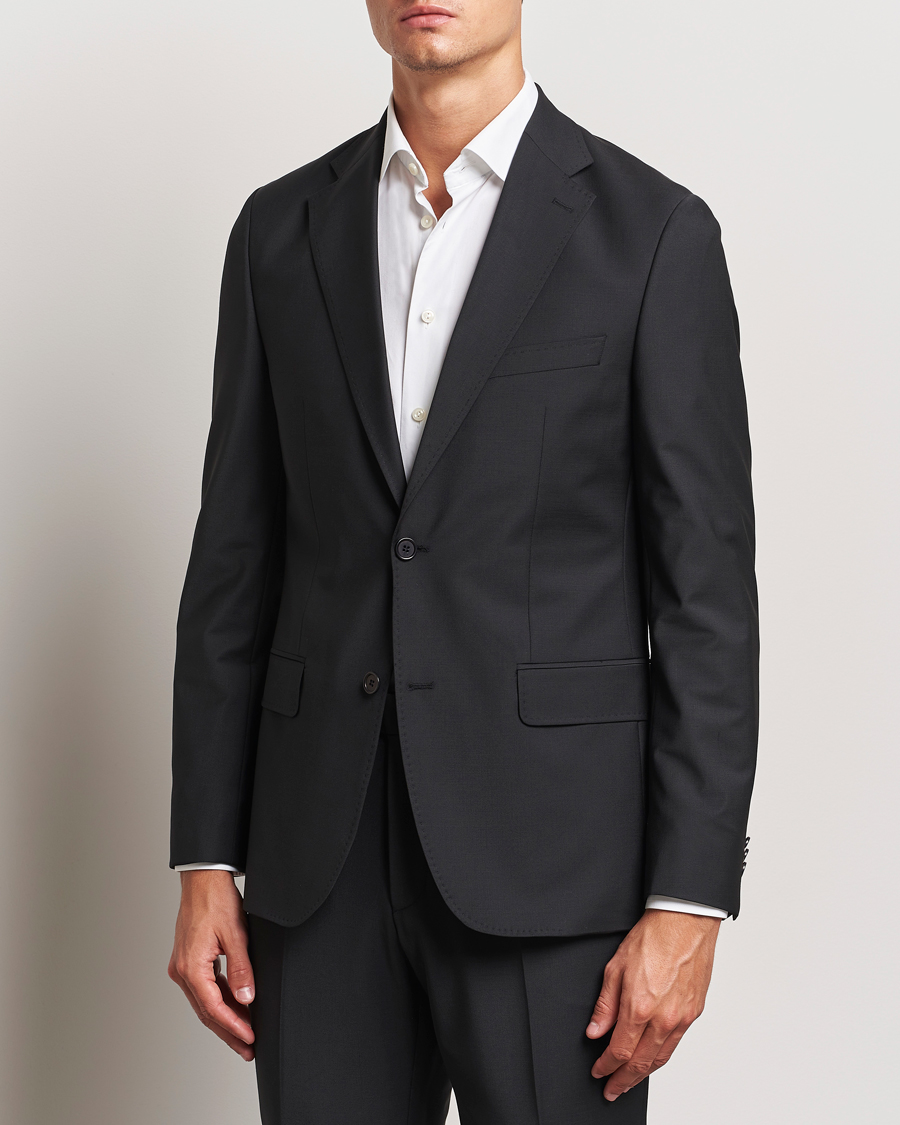 Heren | Business & Beyond - Formal | Morris Heritage | Morris Wool Suit Blazer Black