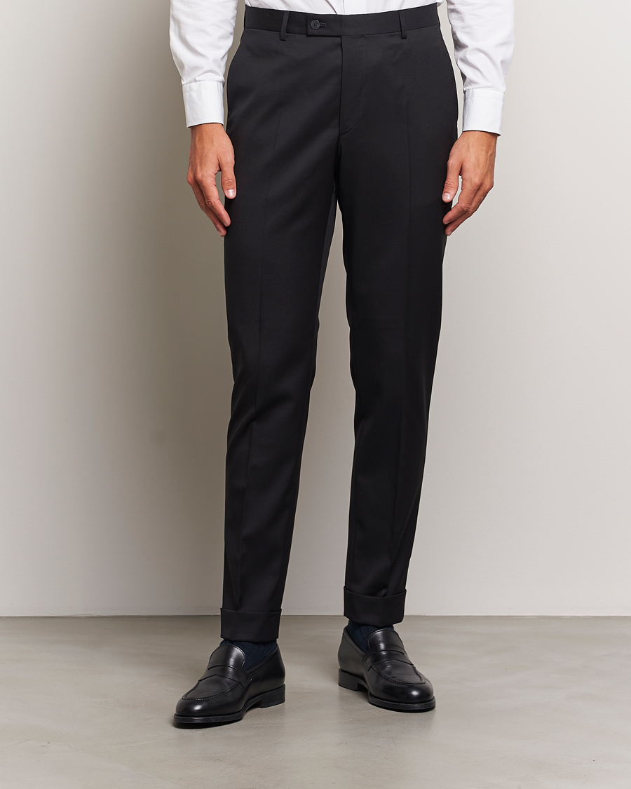 Heren | Business & Beyond - Formal | Morris Heritage | Morris Prestige Wool Suit Trousers Black