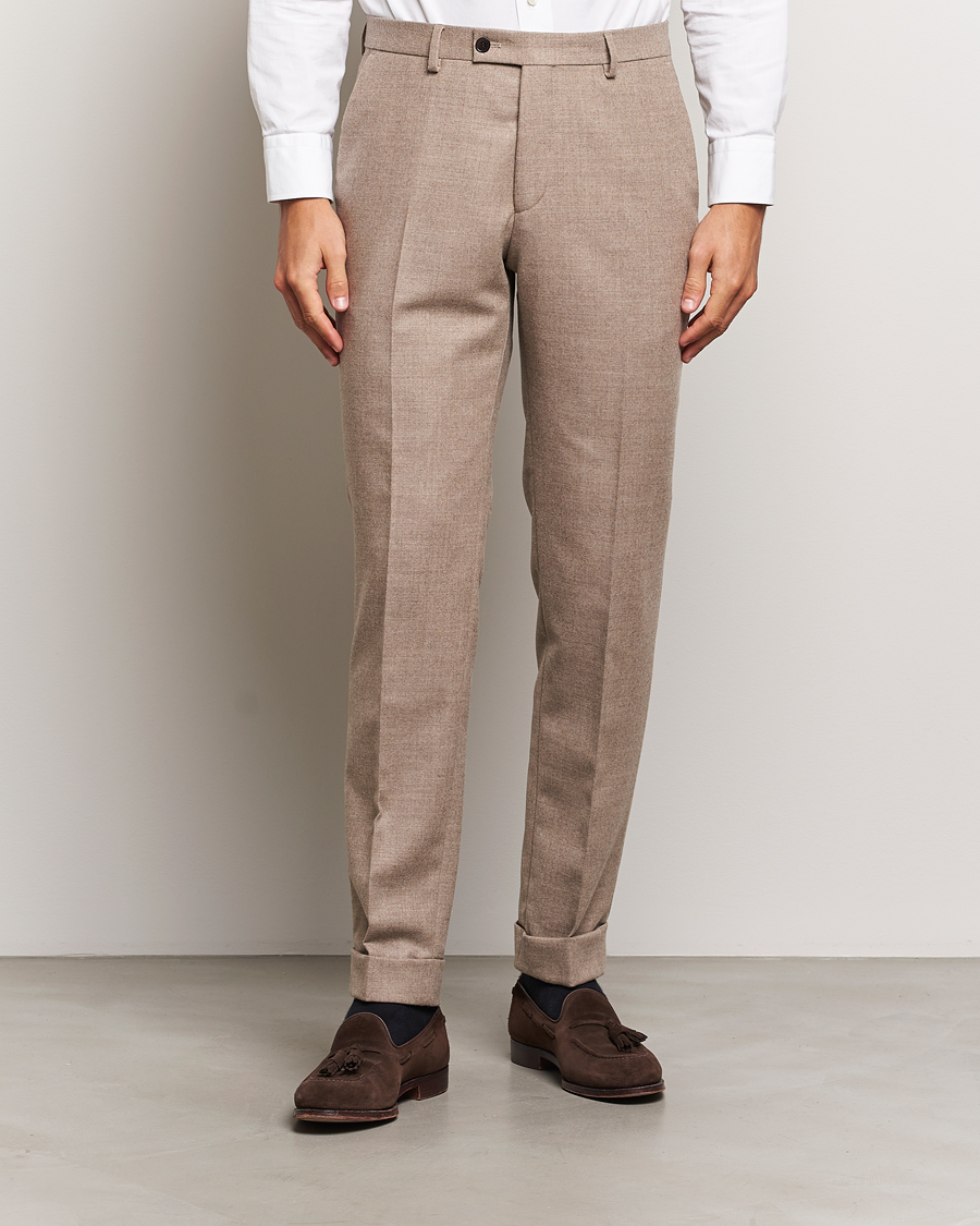 Heren |  | Morris Heritage | Morris Prestige Flannel Trousers Khaki