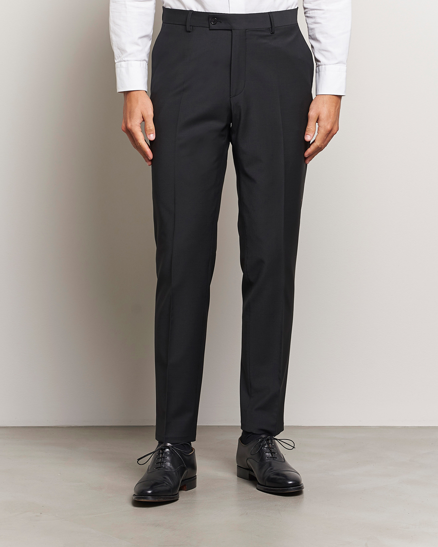 Heren | Business & Beyond - Formal | Morris Heritage | Morris Wool Suit Trousers Black