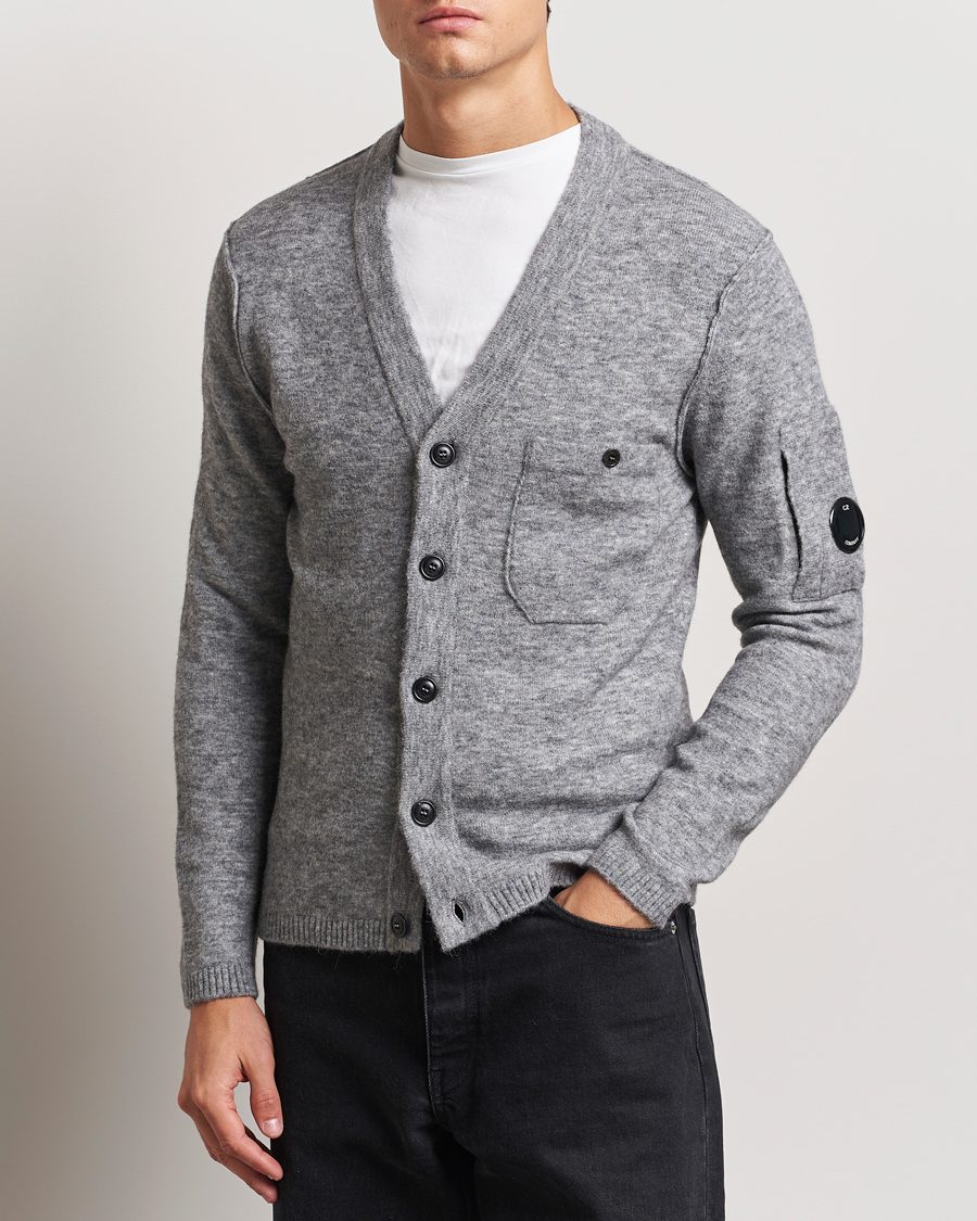 Heren |  | C.P. Company | Alpaca/Wool Cardigan Grey Melange