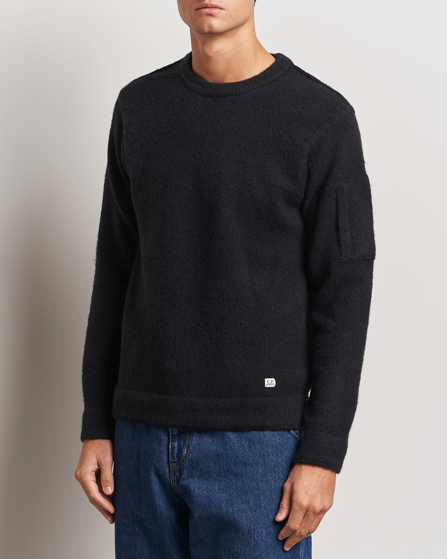 Heren |  | C.P. Company | Alpaca Soft Knitted Crewneck Black