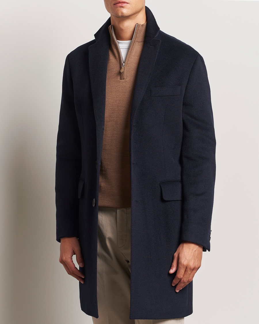 Heren |  | Oscar Jacobson | Sylar Wool/Cashmere Coat Navy