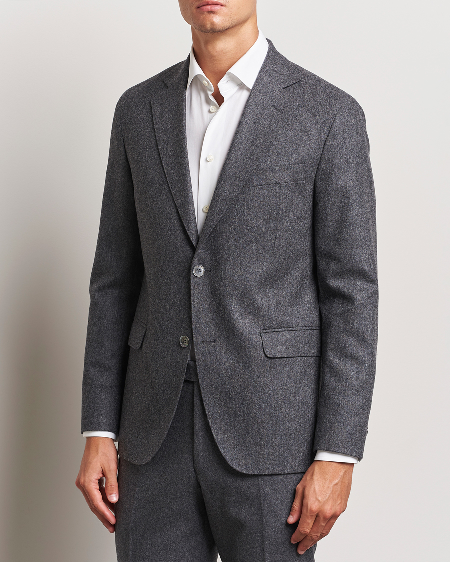 Heren |  | Oscar Jacobson | Fogerty Flannel Blazer Dark Grey