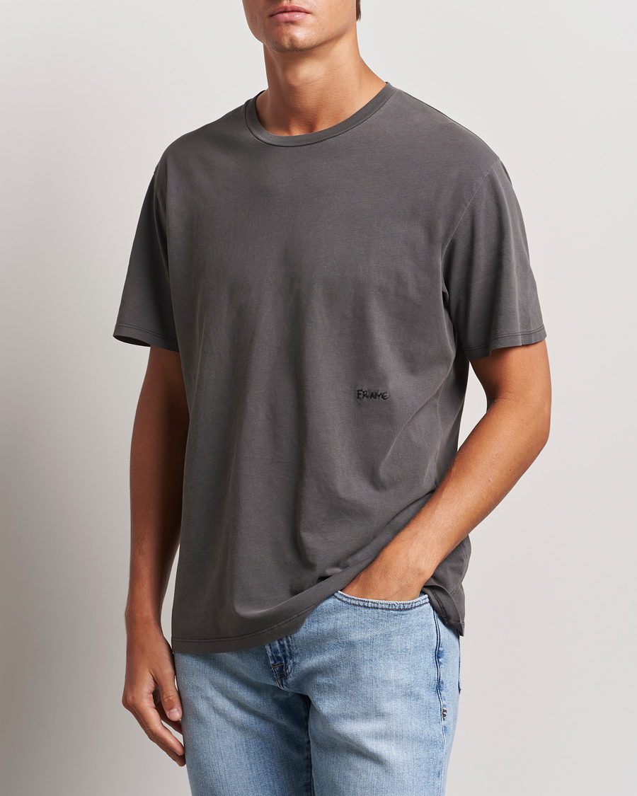 Heren |  | FRAME | Short Sleeve Relaxed T-Shirt Washed Anthracite