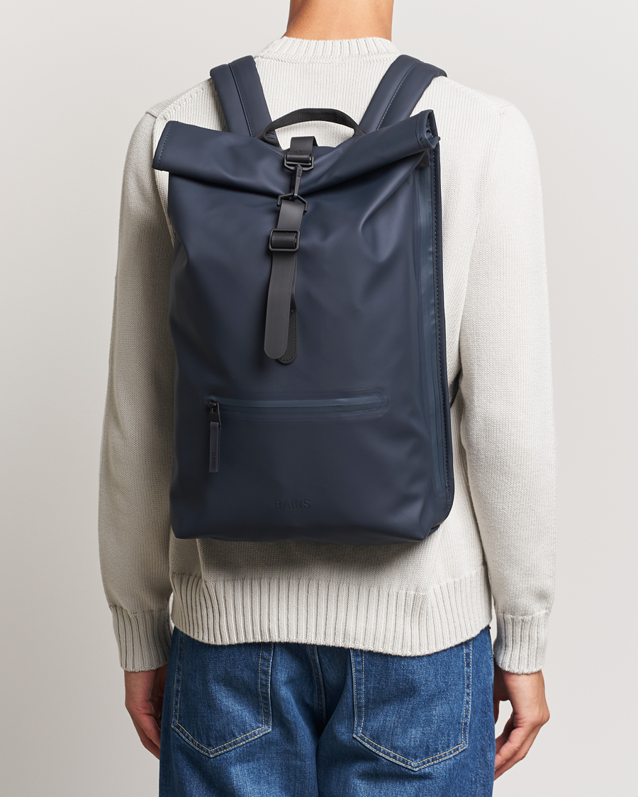 Heren |  | RAINS | Rolltop Rucksack Navy