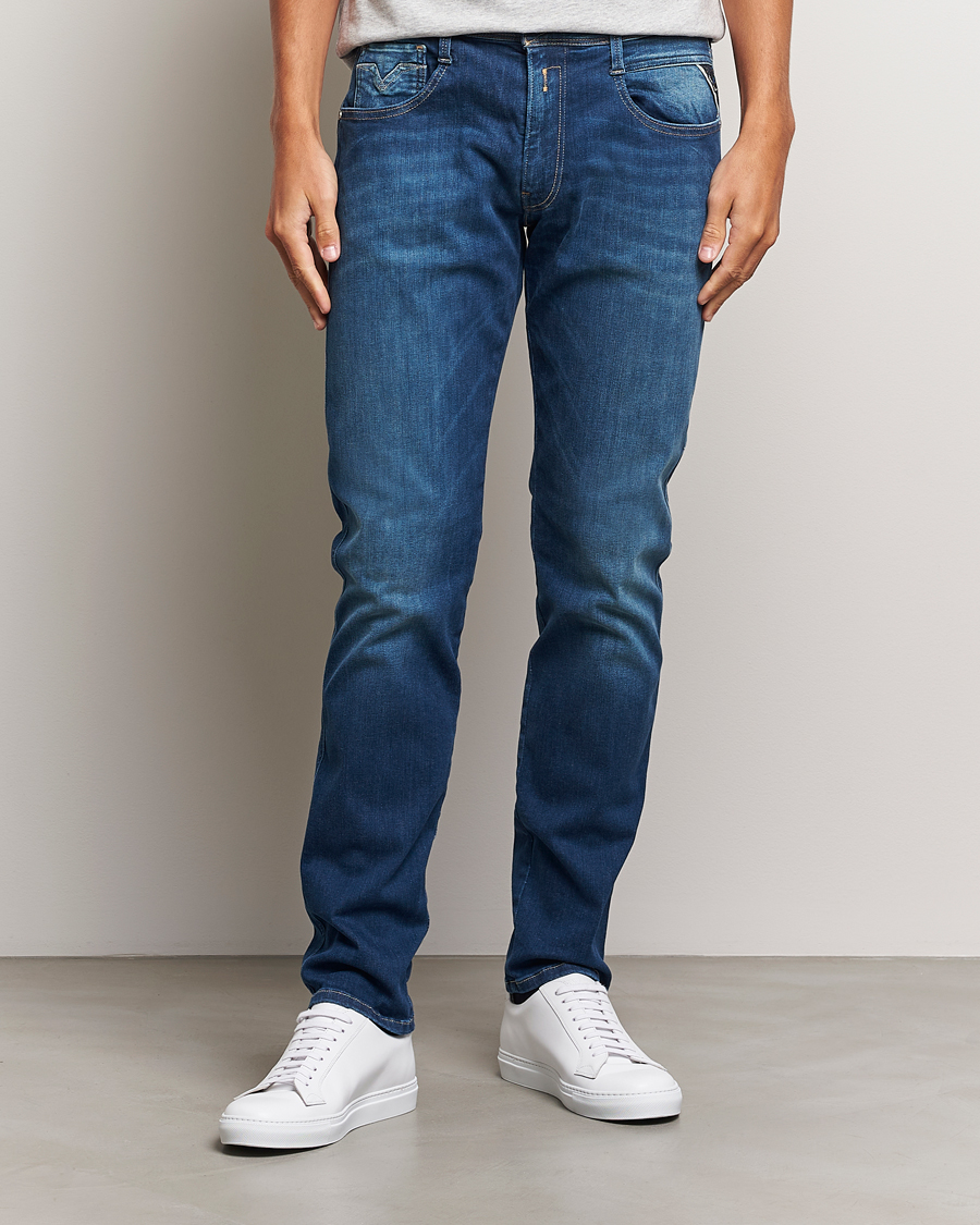 Heren | Kleding | Replay | Anbass Hyperflex Eco Plus Jeans Medium Blue